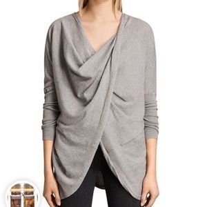 SOLD— Black All Saints Itat sweater to cardigan